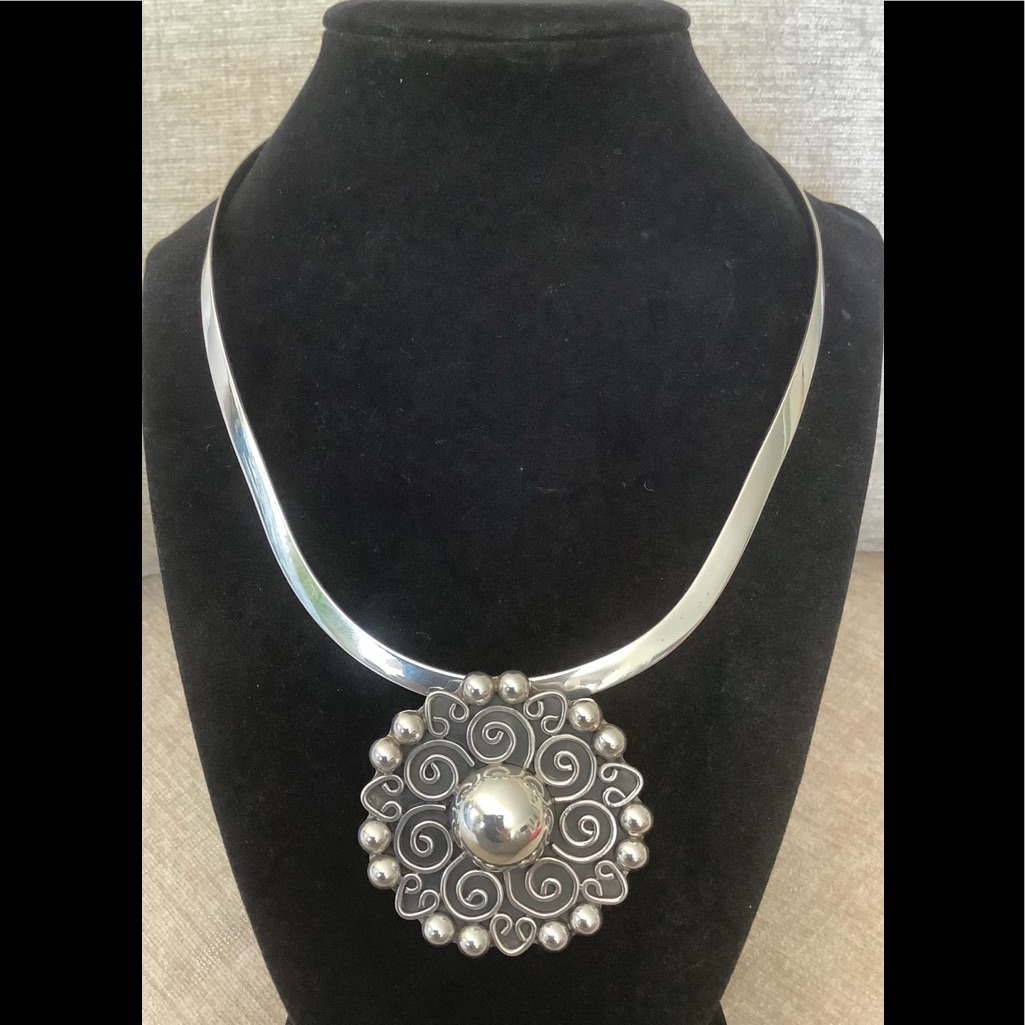 925 Mexican Medallion & Silpada Choker Necklace